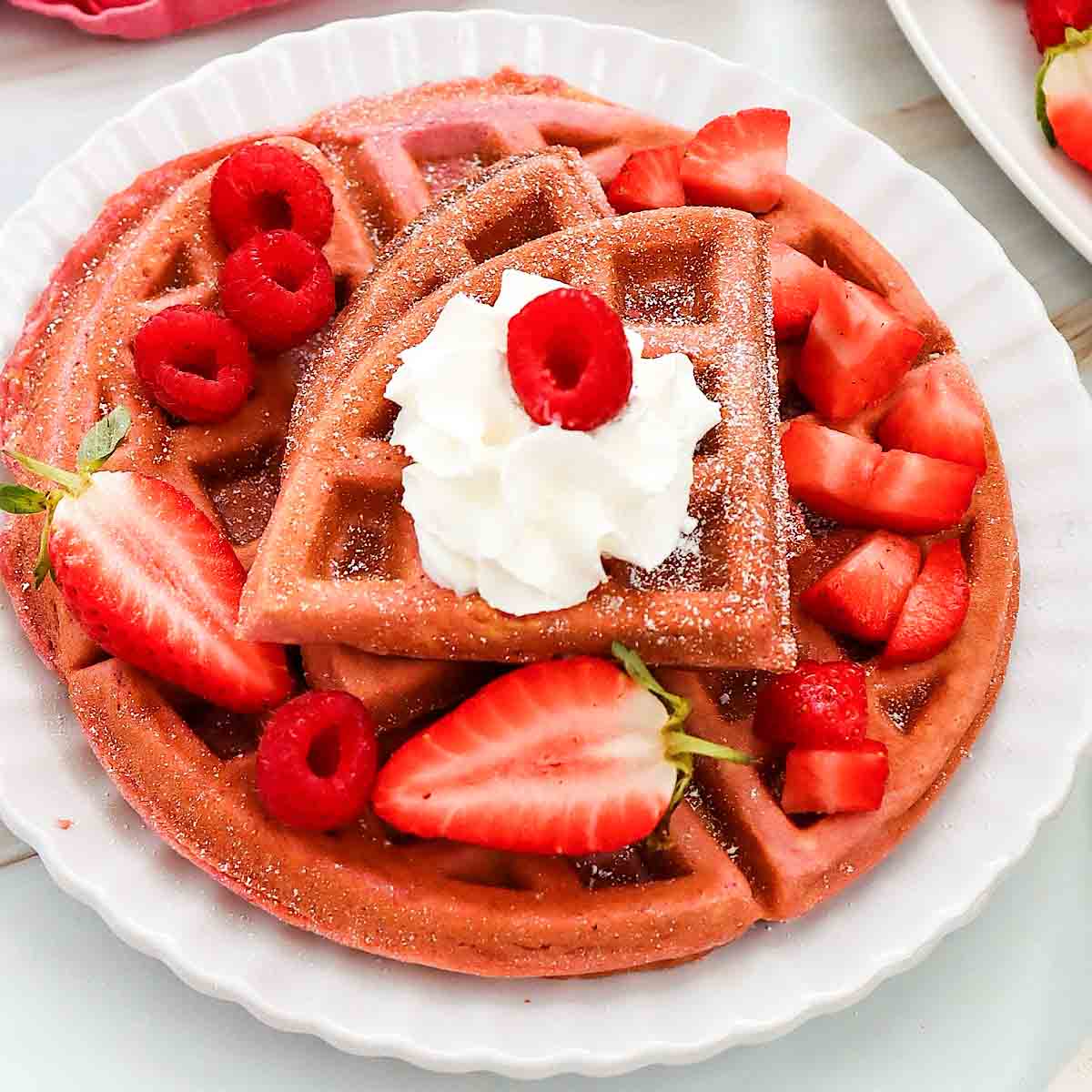 Image for Pink waffles recipe