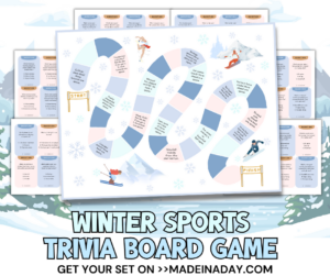 Winter Sports Trivia Board Game