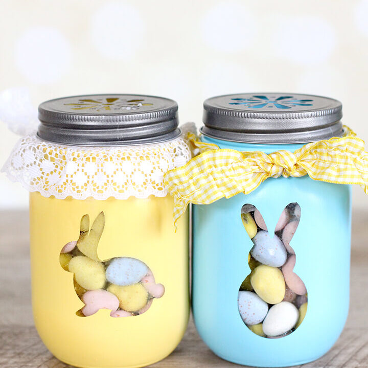 Image for Easy Easter Craft: Easter Bunny Mason Jars