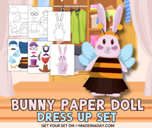 Bunny Paper Doll Dress Up Set