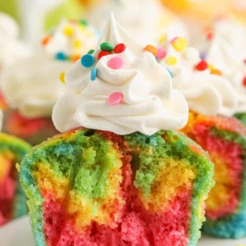 Image for Rainbow Cupcakes with Sprinkle Frosting