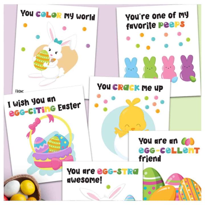 Image for Set of 6 Free Printable Easter Cards for Kids