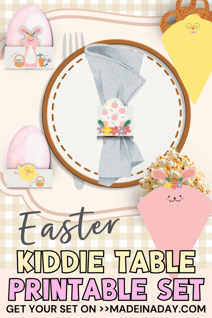 Printable Easter Kiddie Table Set Up