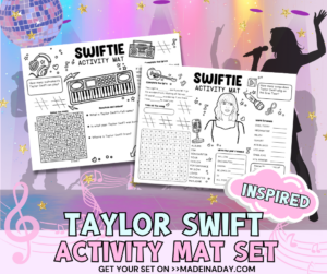 Taylor Swift Inspired Activity Mat Set
