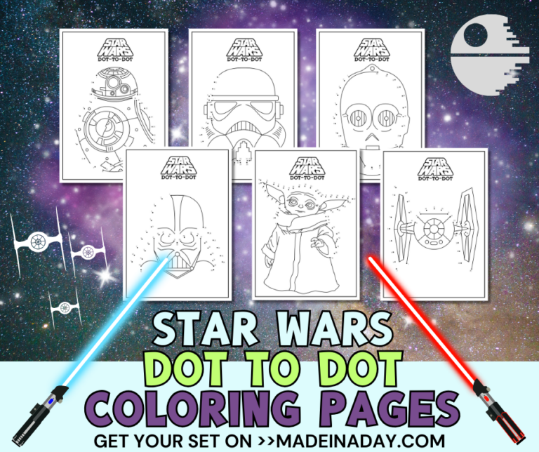 Star Wars Dot to Dot Printables