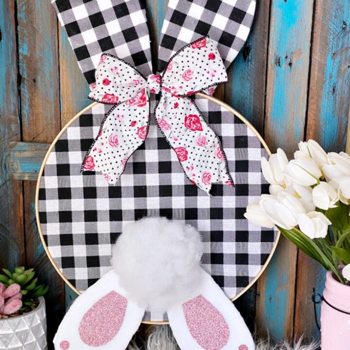 Image for How To Make A Spring Embroidery Hoop Bunny Door Hanger