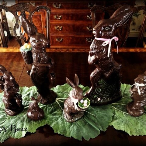 Image for Chocolate Rabbit Centerpiece, Vignette for Easter Table