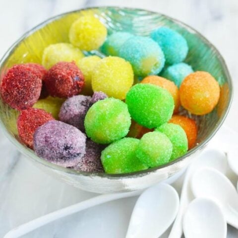 Image for Rainbow Jello Frosted Grapes Recipe