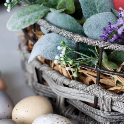 Image for Spring Centerpiece with Velvet Easter Eggs