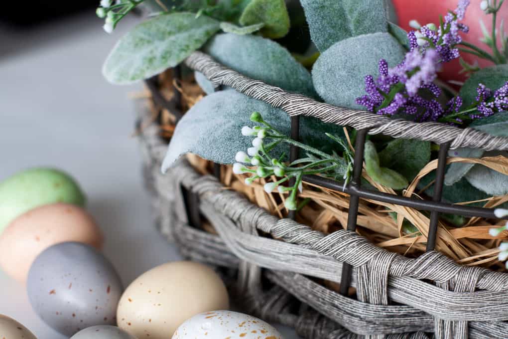 Image for Spring Centerpiece with Velvet Easter Eggs