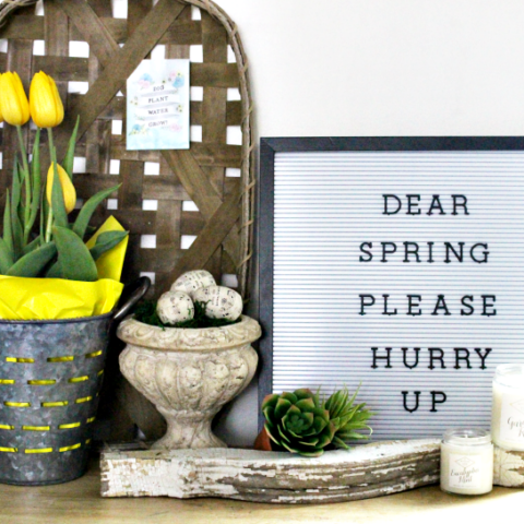 Image for Create A Pretty Farmhouse Spring Vignette With Tulips