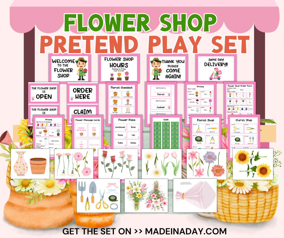 Flower Shop Pretend Play Set