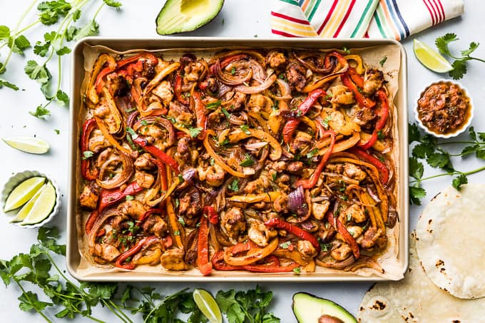 Image for Healthy Chicken Sheet Pan Fajitas