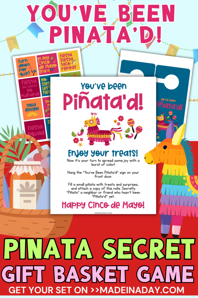 Pinata Secret Gift Basket Game Set