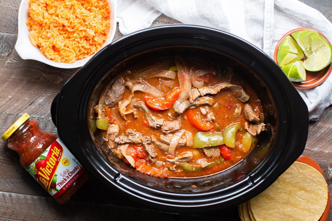 Image for Slow Cooker Salsa Beef Fajitas