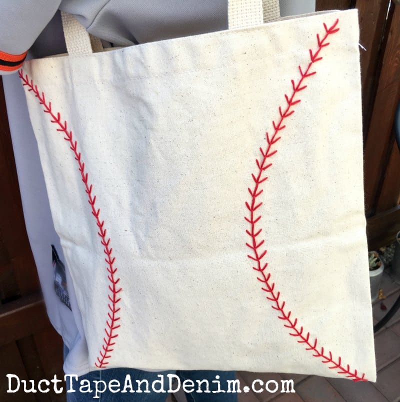 Image for How to Make an Embroidered Baseball Bag or Tote