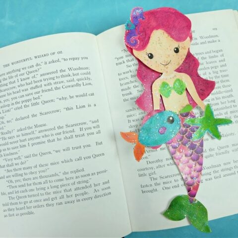 Image for Sparkle Mermaid Bookmark- Free Printable Kids Craft