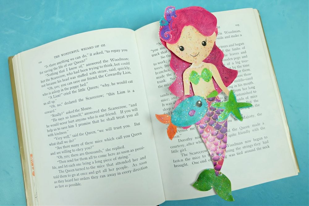Image for Sparkle Mermaid Bookmark- Free Printable Kids Craft