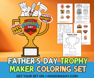Fathers Day Trophy Maker Coloring Set