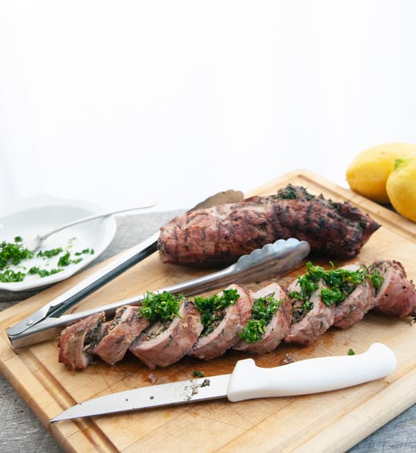 Image for Grilled Spinach & Mushroom Stuffed Pork Tenderloin