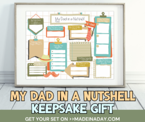 My Dad in a Nutshell Keepsake Gift