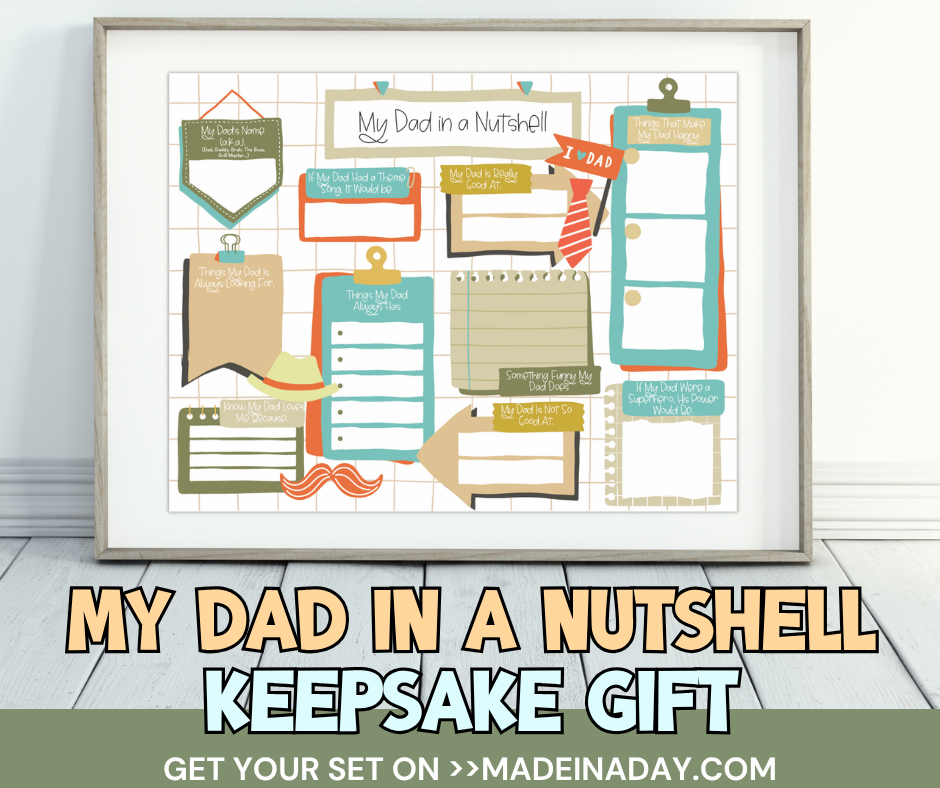 My Dad in a Nutshell Keepsake Gift
