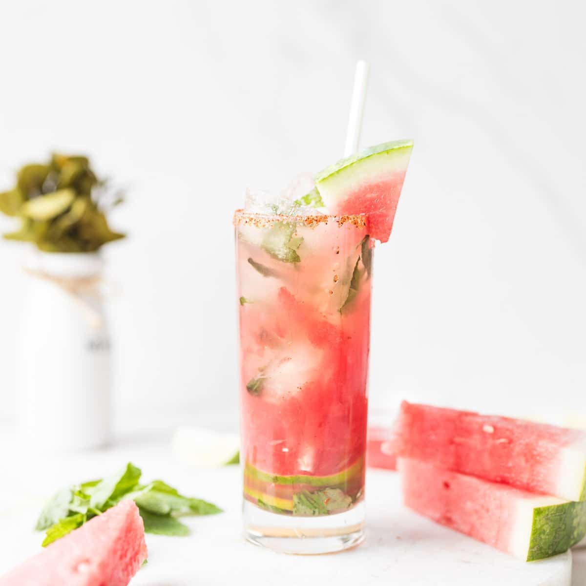 Image for Watermelon Mint Mojito Mocktail (Naturally Sweetened & Hydrating)