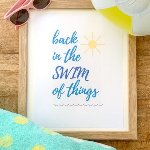 Image for Free summer printable: Back in the swim of things