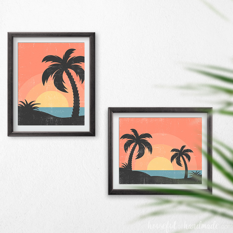 Image for Printable Tropical Sunset Art