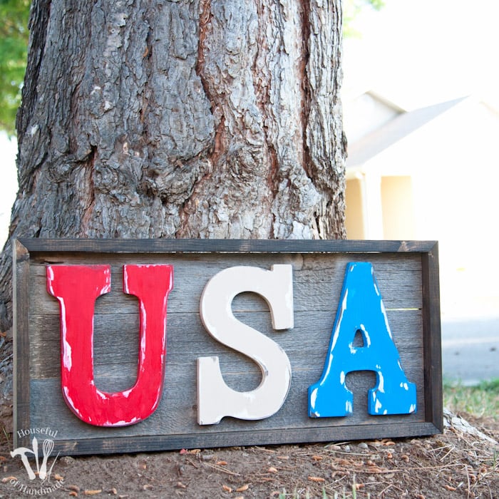 Image for Easy DIY Rustic USA Wood Sign