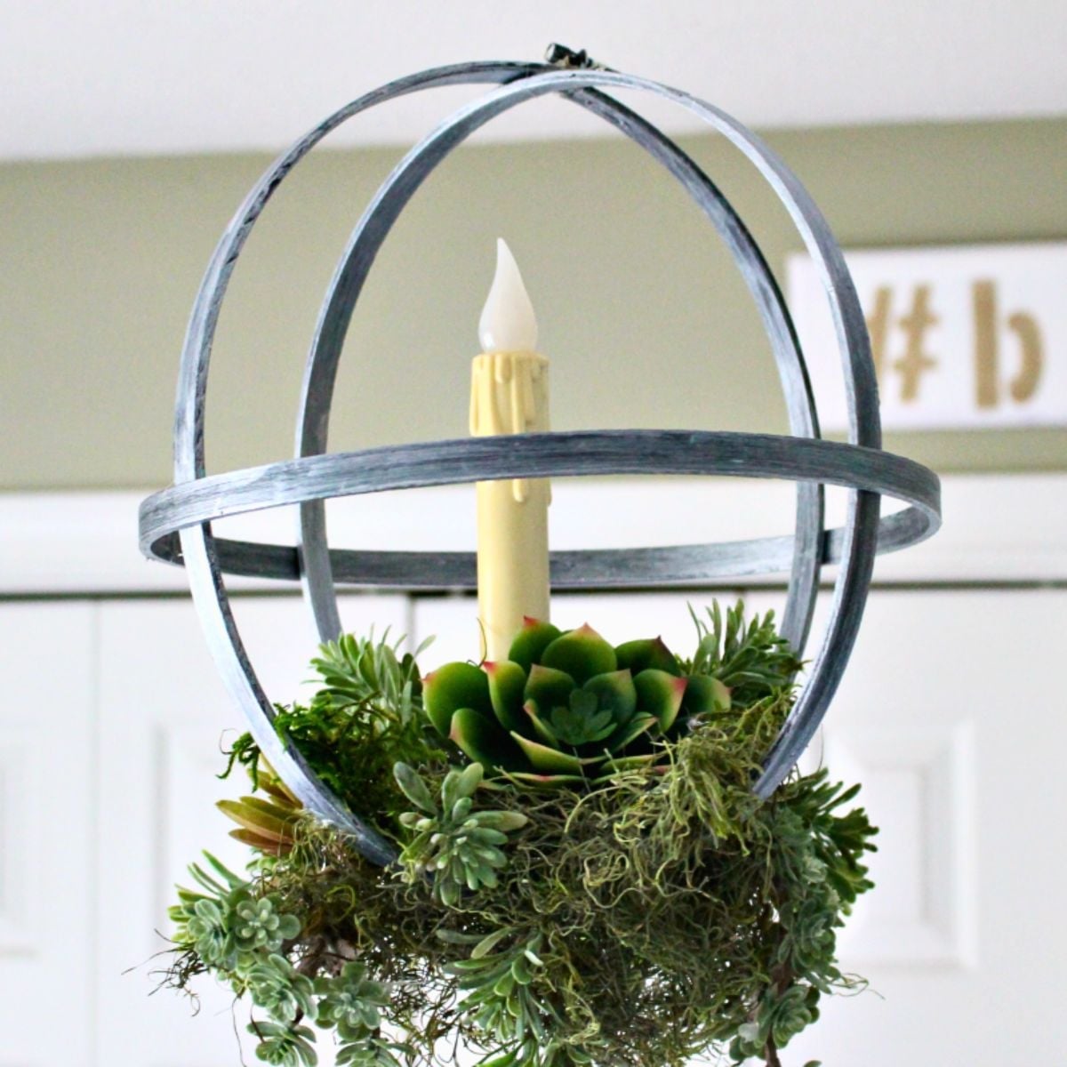 Image for How To Make A  DIY Embroidery Hoop Succulent Planter