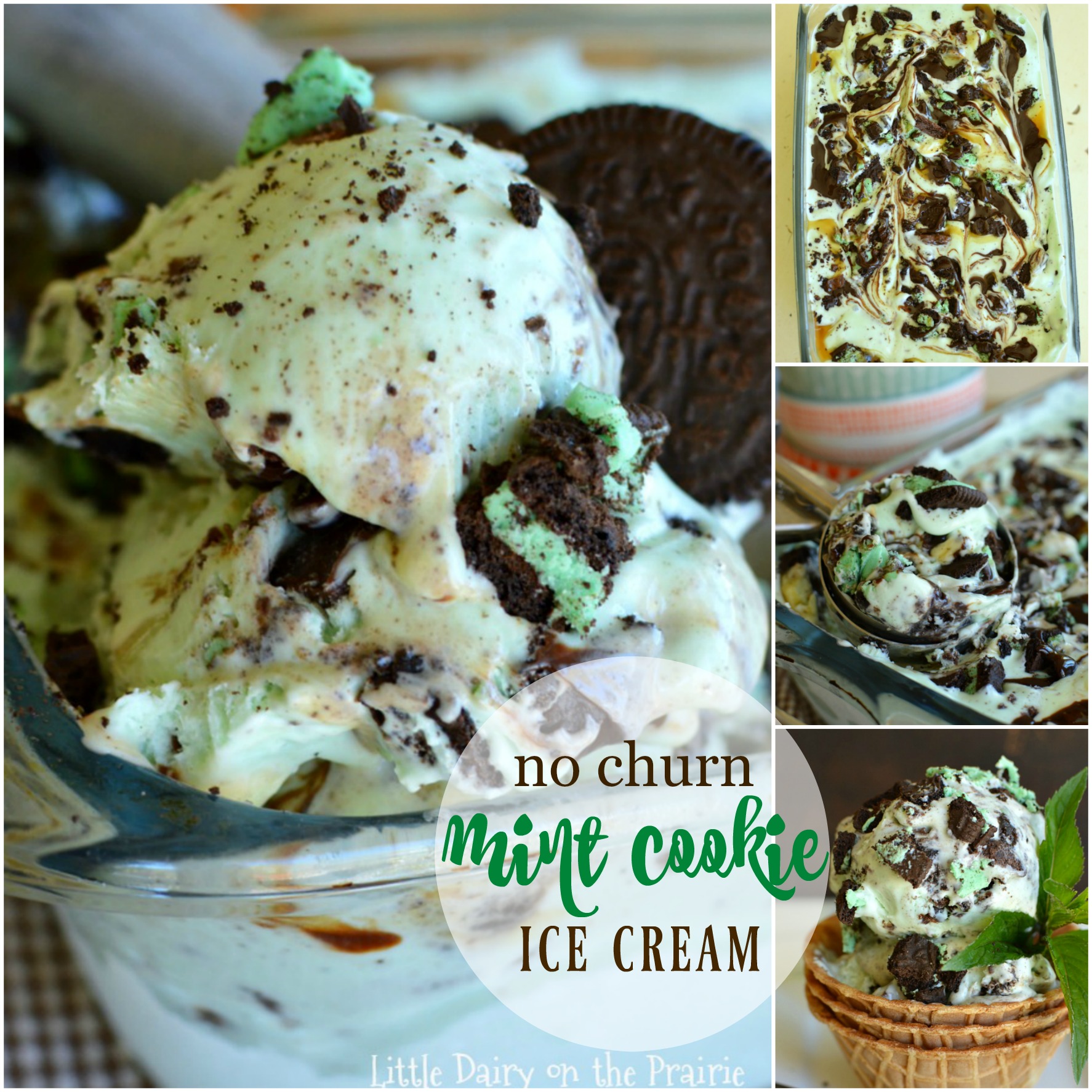 Image for No Churn Mint Cookie Ice Cream