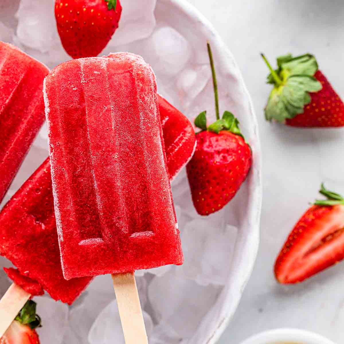 Image for Homemade Strawberry popsicles recipe