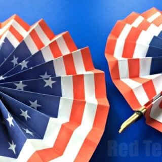 Image for 4th of July DIY Paper Fans Template – Memorial Day Activities
