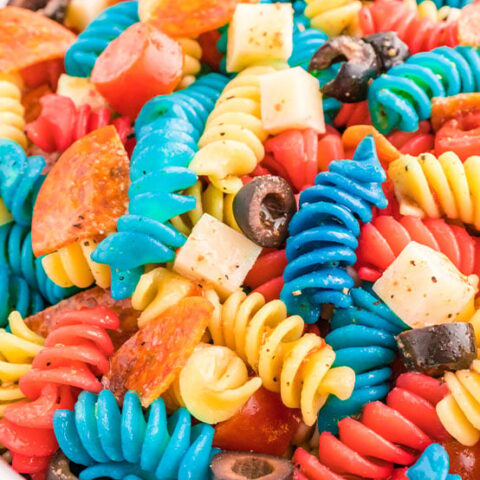 Image for Patriotic Tri Color Pasta Salad (Red, White, and Blue)