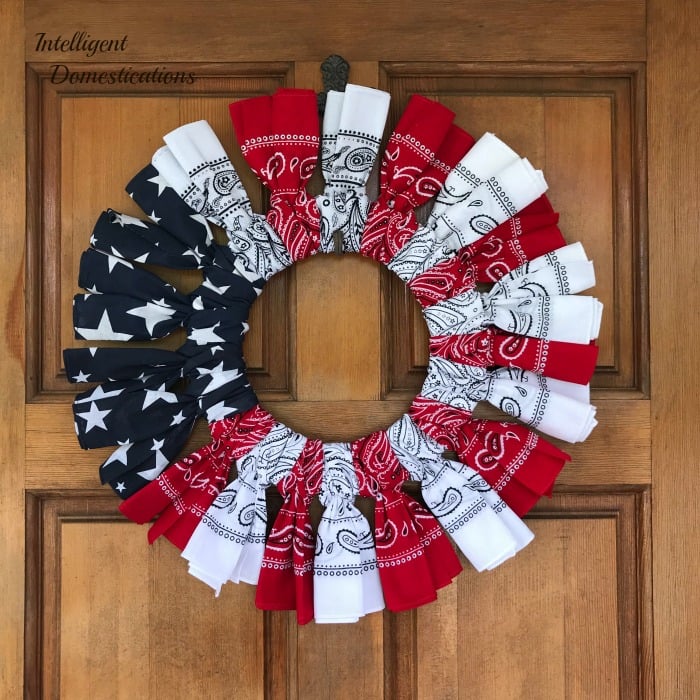 Image for Make A Red White and Blue Bandana Wreath