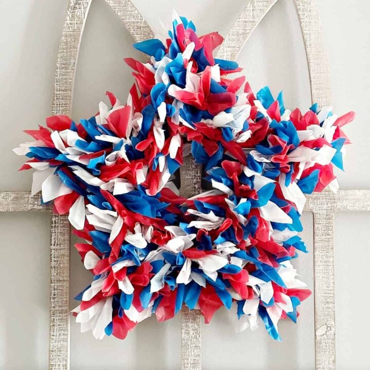 Image for Show Your Patriotism With A Fun Red, White and Blue Wreath
