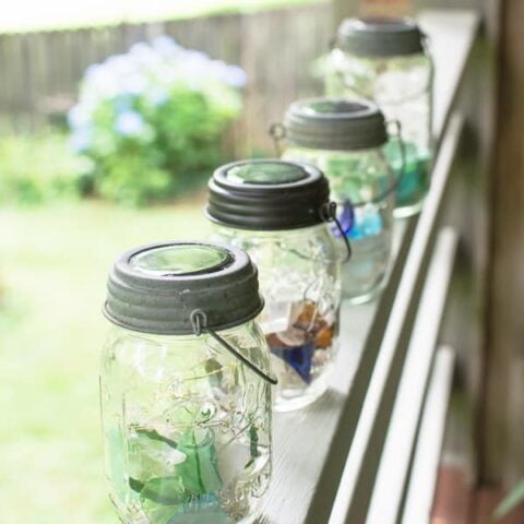 Image for DIY Solar-Powered Mason Jar Lanterns with Sea Glass