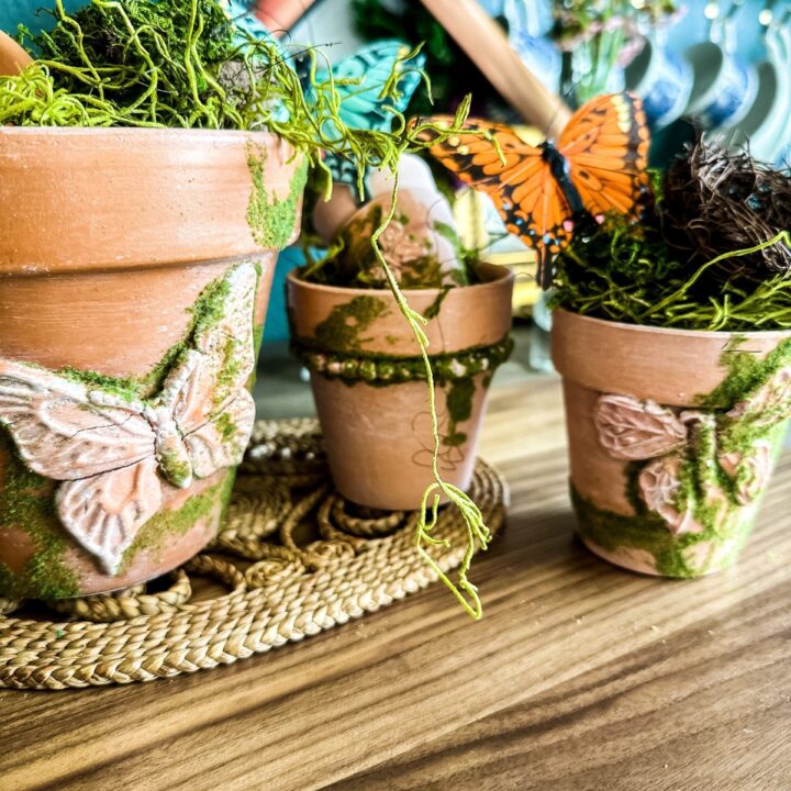 Image for How To Make Terra Cotta Pots Look Vintage Using Crayola Air Dry Clay