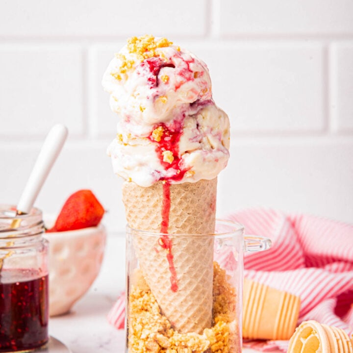 Image for No Churn Strawberry Cheesecake Ice Cream