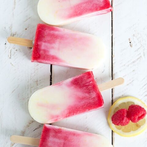 Image for Raspberry Lemonade Yogurt Popsicles