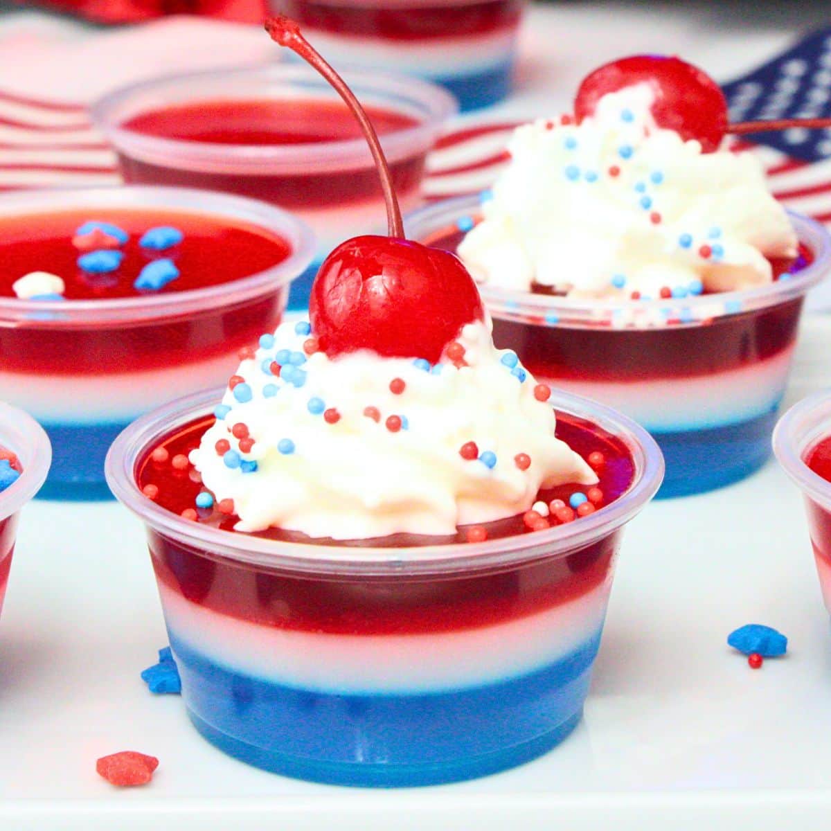 Image for Red White & Blue Jello Shots: Layered Patriotic Fun!