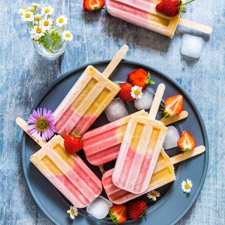 Image for Peach Strawberry Popsicles