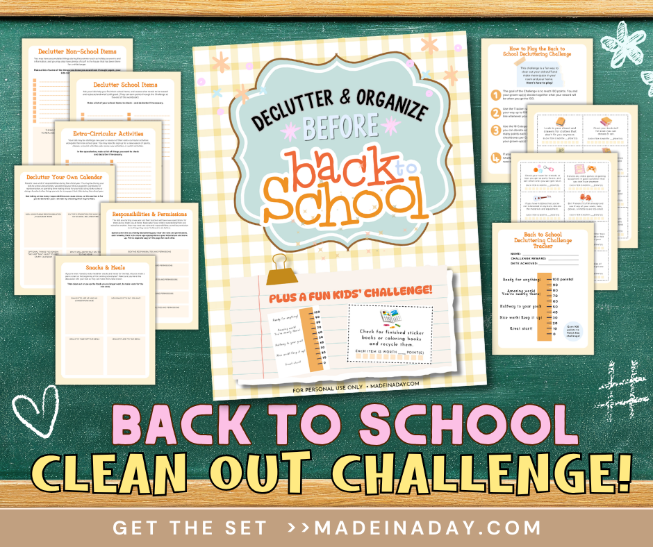 Back To School Clean Out Challenge