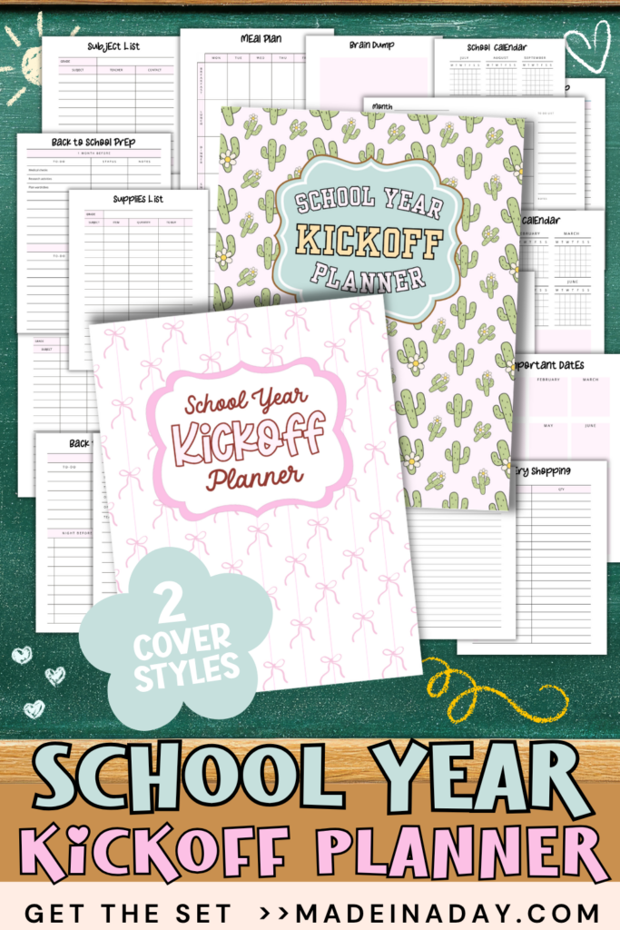 School Year Kickoff Planner Binder
