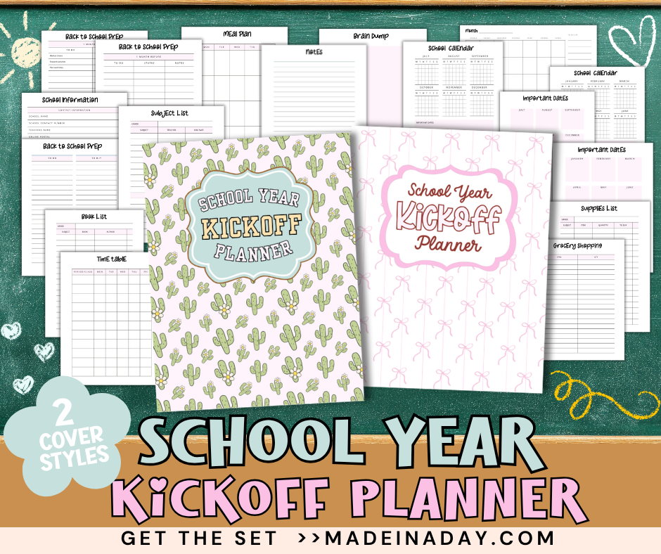 School Year Kickoff Planner