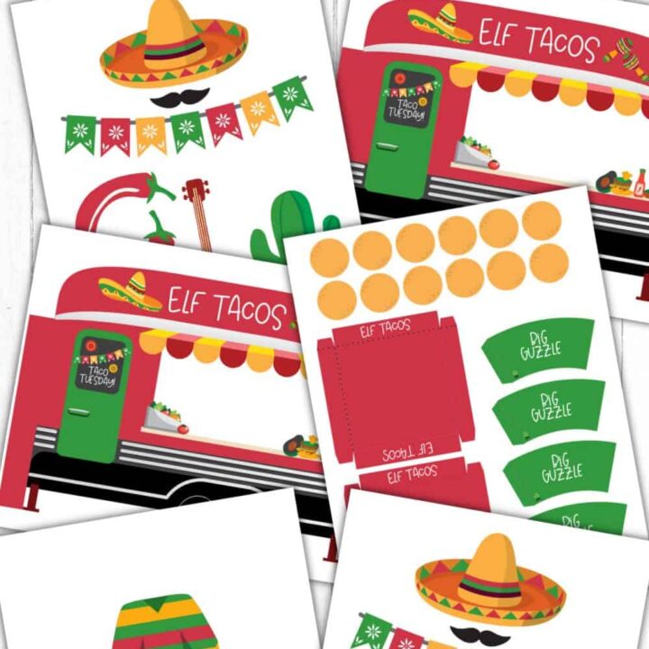 Image for Elf on the Shelf Taco Truck Printables