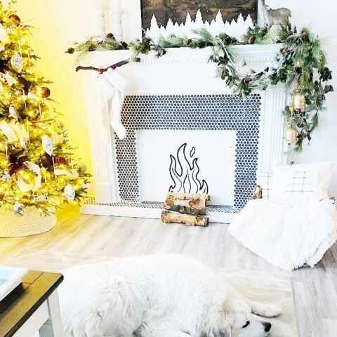 Image for DIY Neutral Christmas Fireplace Decor Ideas