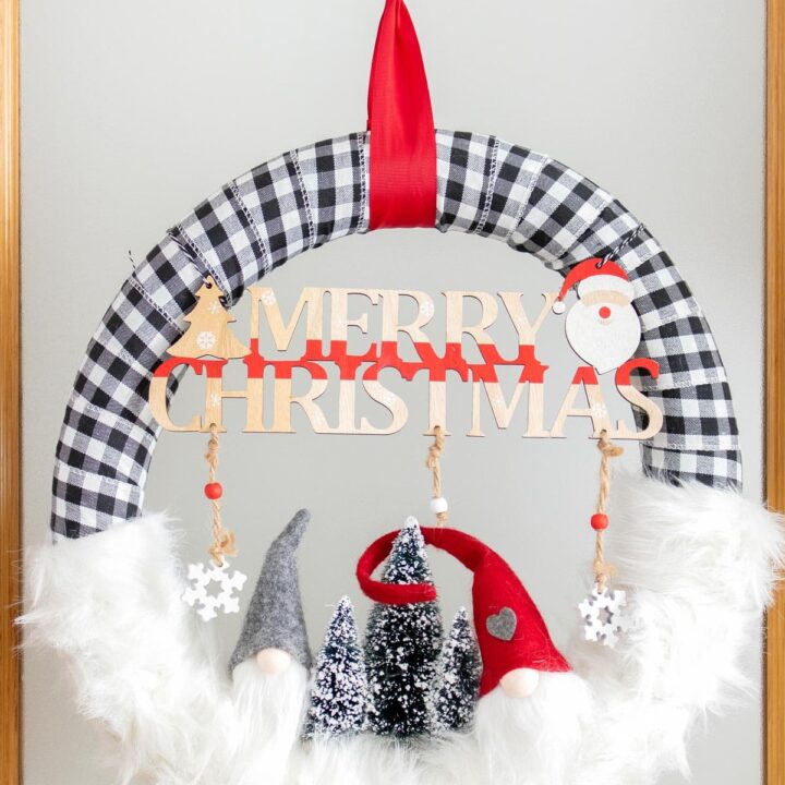 Image for DIY Buffalo Check & Gnome Christmas Wreath