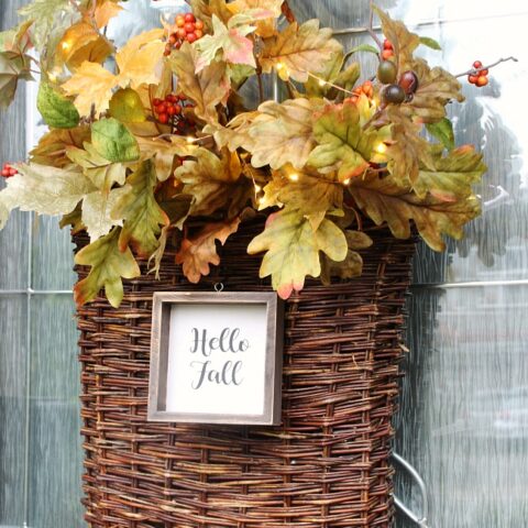 Image for Fall Basket Wreath DIY